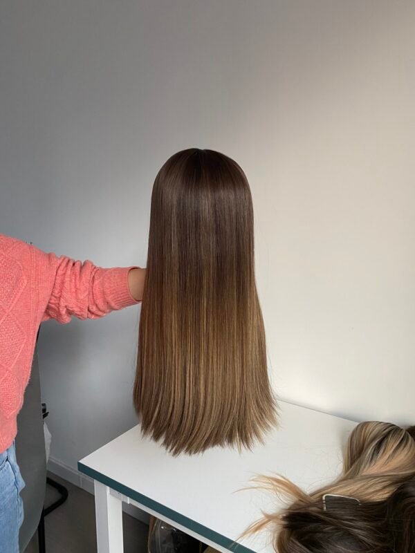 skin top wig 25" #4/b10 no layer staight S cap $769