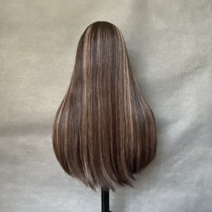 Skin top wig  25" #1B/8C  slight layer 796$