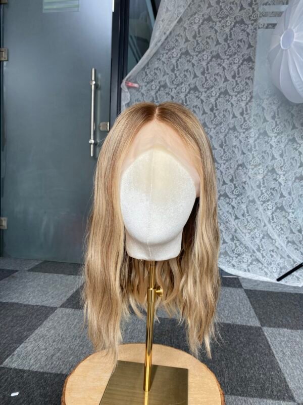 lace top wig 16" #4/org/24 no layer wavy L $588 - 图片 3