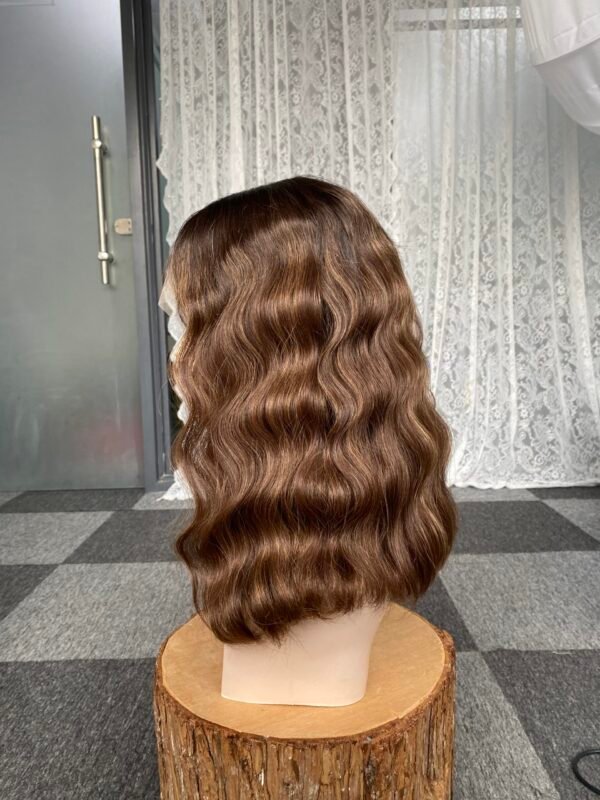 Lace top wig 16"  #4hlBB8/BB9  no layer wavy M cap $543 - 图片 2