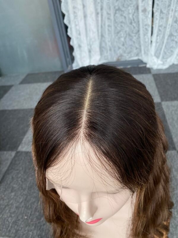 Lace top wig 16"  #4hlBB8/BB9  no layer wavy M cap $543 - 图片 4