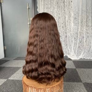 lace top wig 22" #6/8 slight layer wavy M $718
