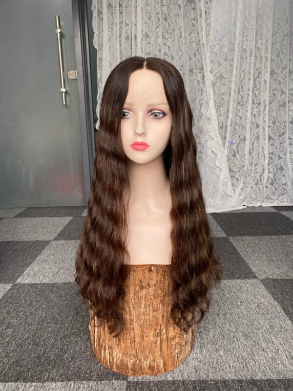 lace top wig 26“ #4HL8 slight layer wavy $908 - 图片 2