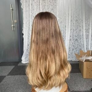 Lace top wig 25" #4/B10/24 Slight layer Wavy L 905$