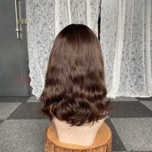 skin top wig 16" #4HL8 no layer wavy M $559