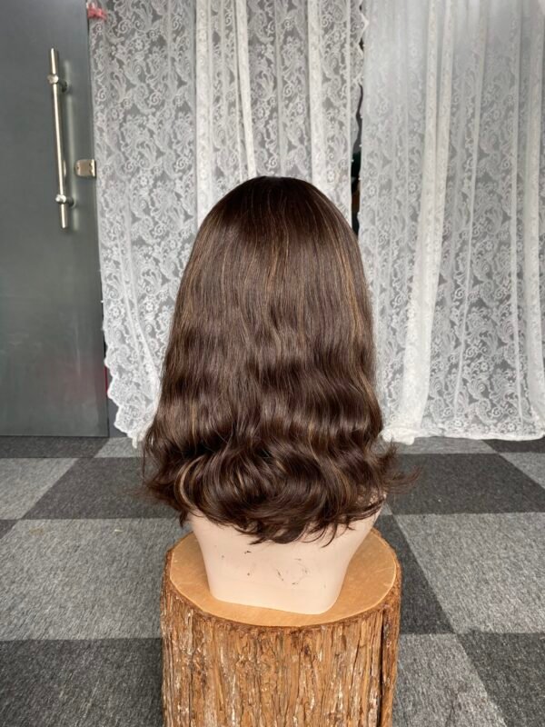 skin top wig 16" #4HL8 no layer wavy M $559