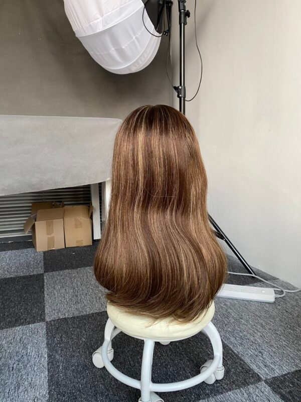 Lace top wig  21" #6/12/16 Slight layer  Straight M 723$ - 图片 3