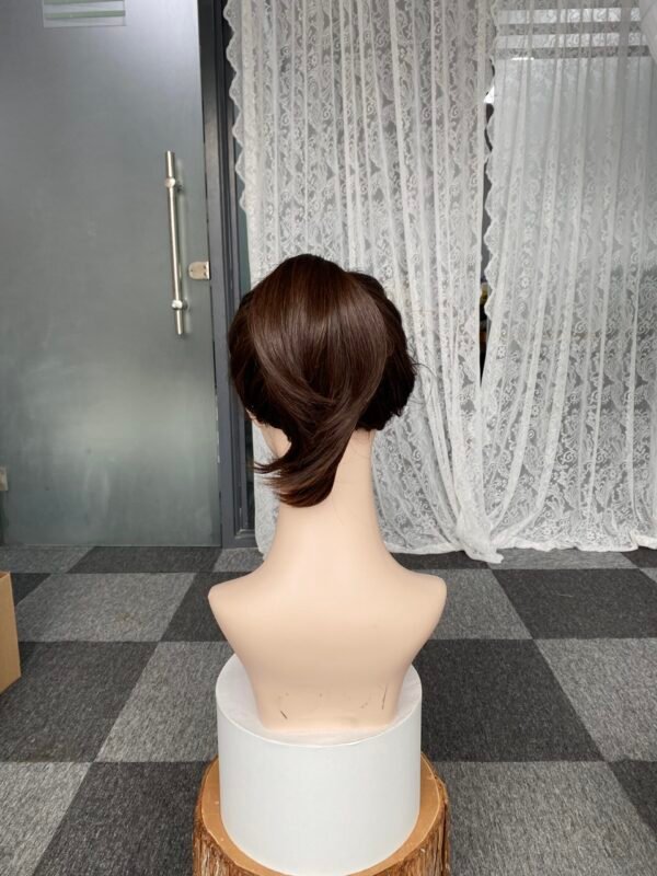 Circle hand-tied Ponytail wig 20" #4 big layer staight M cap $347 - 图片 2