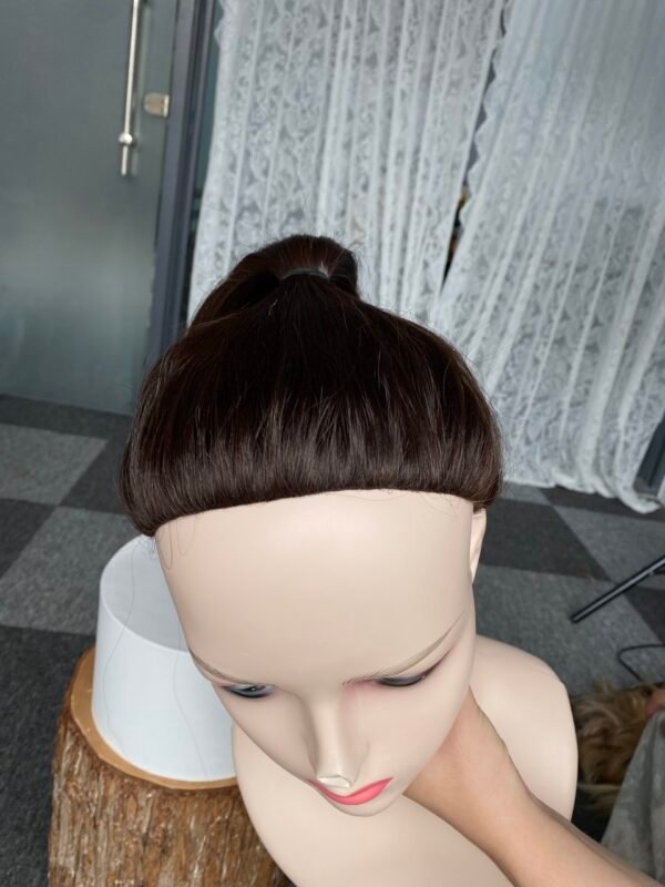 Circle hand-tied Ponytail wig 20" #4 big layer staight M cap $347 - 图片 3