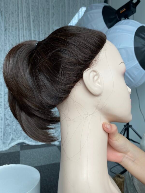 Circle hand-tied Ponytail wig 20" #4 big layer staight M cap $347 - 图片 4