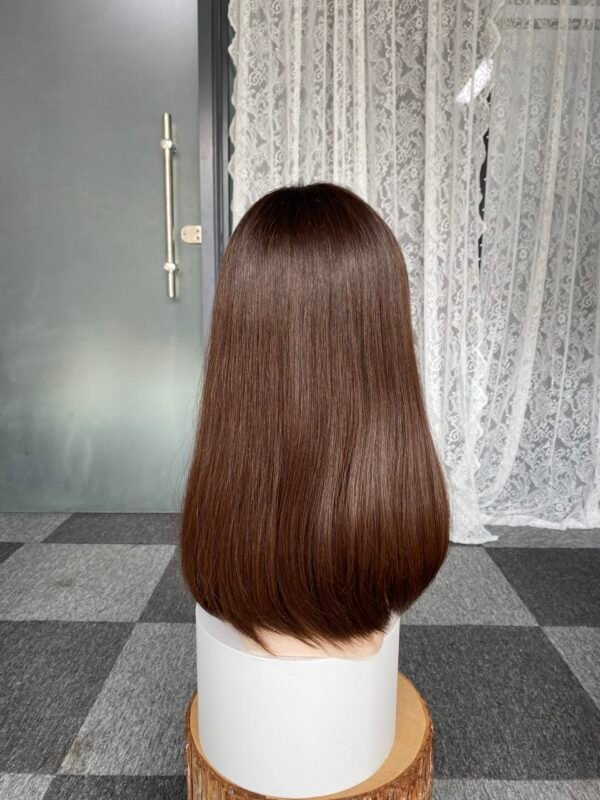 lace top wig 18" #8 no layer straight M cap $592