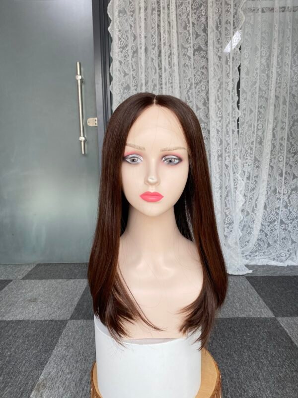 lace top wig 18" #8 no layer straight M cap $592 - 图片 2