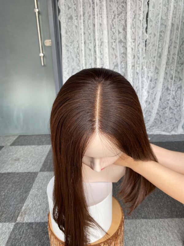 lace top wig 18" #8 no layer straight M cap $592 - 图片 4