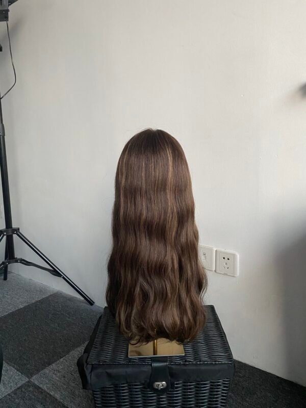 Lace top wig 23" #2HL6HL10 slight layer wavy M cap $818