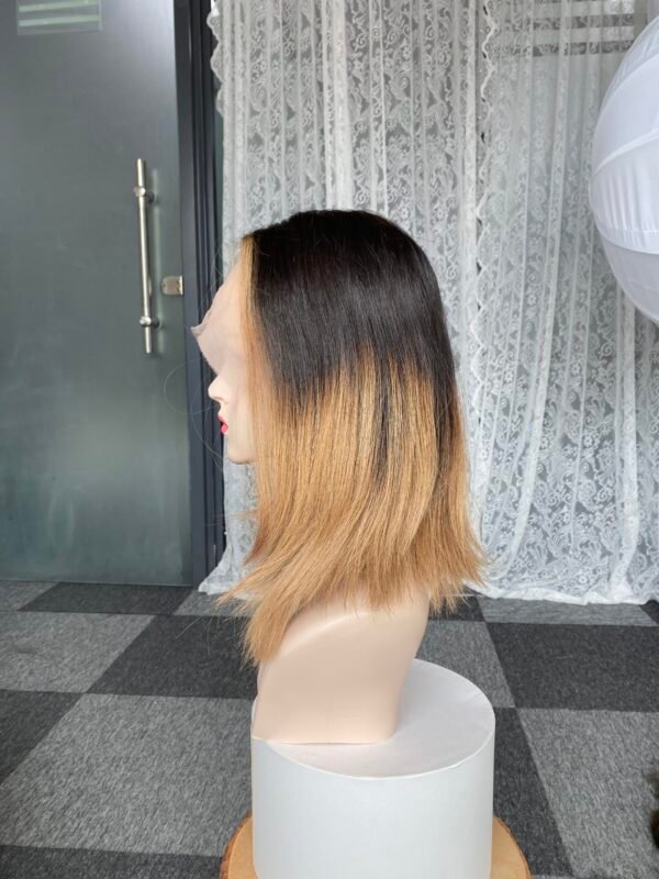 Lace top wig 14" #Crab no layer straight M cap $409 - 图片 2