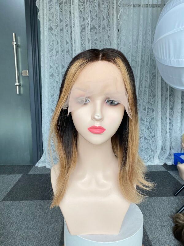 Lace top wig 14" #Crab no layer straight M cap $409 - 图片 3