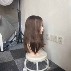 Lace top wig 19" #2/6/8 Slight layer Straight M 640$