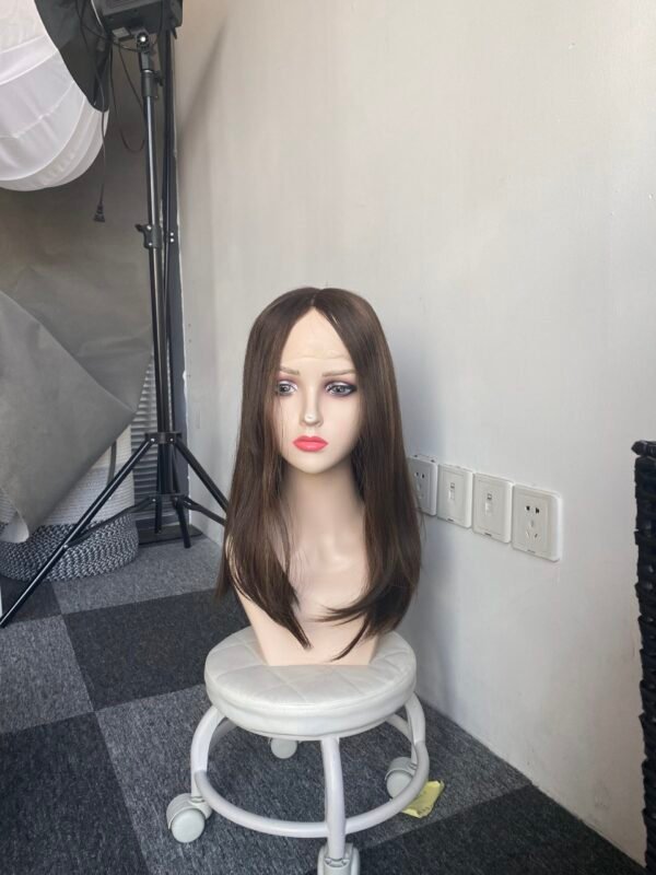 Lace top wig 19" #2/6/8 Slight layer Straight M 640$ - 图片 2
