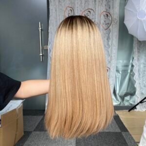 lace top wig 21" slight layer #6/12/24 straight M $738